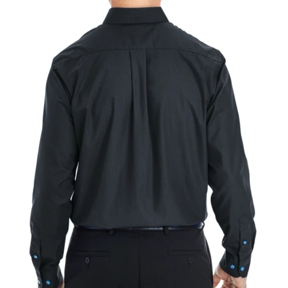 Men's Long Sleeve Button Up Poplin Performance *New* choose size - Picture 2 of 3